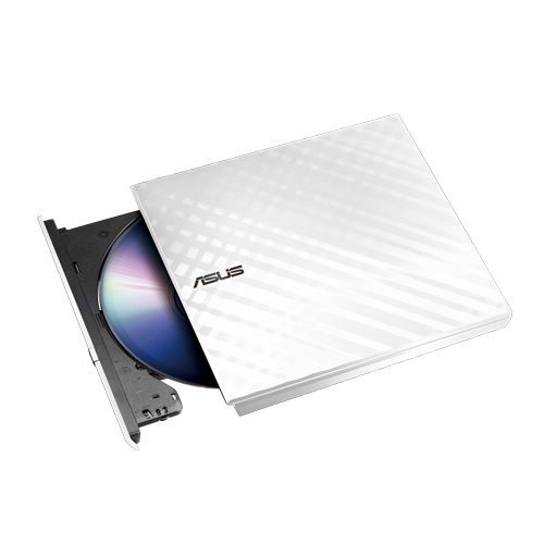 Оптичний привід зовнішній DVD+/-RW ASUS SDRW-08D2S-ULITE/WHITE/ASUS  BOX, USB 2.0, білий, SLIM (SDRW-08D2S-U LITE/WHT/G/AS)