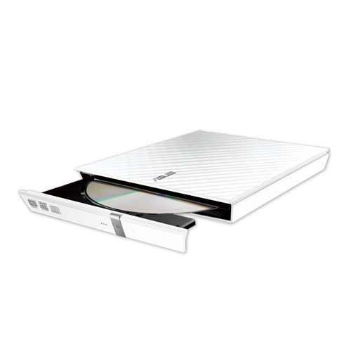 Оптичний привід зовнішній DVD+/-RW ASUS SDRW-08D2S-ULITE/WHITE/ASUS  BOX, USB 2.0, білий, SLIM (SDRW-08D2S-U LITE/WHT/G/AS)
