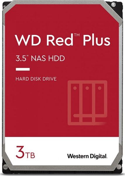 Жорсткий диск 3.5"   3TB Western Digital Red Plus NAS   128MB, SATA 3, 5400rpm  (WD30EFZX)