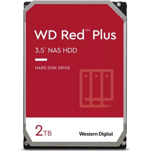 Жорсткий диск 3.5"   2TB Western Digital WD Red Plus   (128MB, SATA 6Gb/s, 5400rpm)  (WD20EFZX)