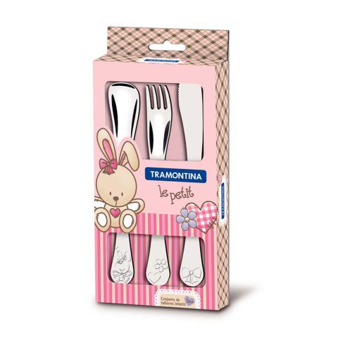 Набір столових приборів TRAMONTINA BABY Le Petit pink 3 пр. (66973/005)