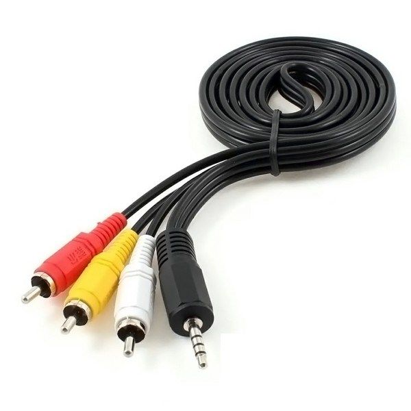 Кабель audio Cablexpert CCA-4P2R-2M Аудіо-відео 3.5 Jack (4pin)-3RCA, 2 м