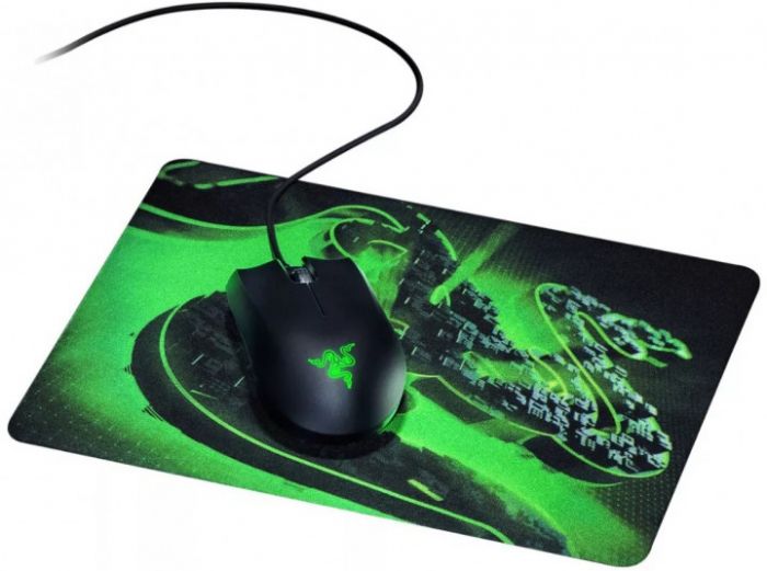 Мишка Миша+килимок набір ігровий RAZER Abyssus + Goliathus Mobile Construct Edition Black/Green (RZ83-02730100-B3M1)