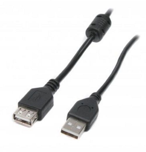 Кабель USB2.0 Maxxter UF-AMAF-6 1.8м подовжувач чорний, ферит