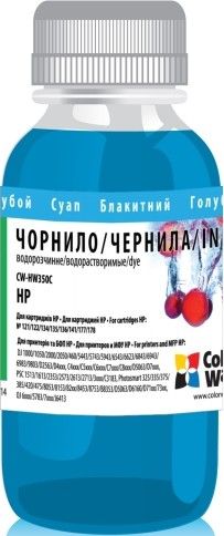 Чорнило HP 134/135  100мл Cyan HW350С  *ColorWay (CW-HW350C01)