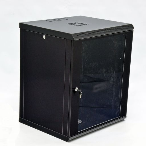 Шафа CMS 15U, 600x600x773мм (Ш*Г*В), економ, акрилове скло, чорна (UA-MGSWL156B)