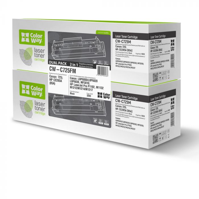 Картридж Canon 725 (LBP6000/MF3010) Universal  DUAL PACK  *ColorWay