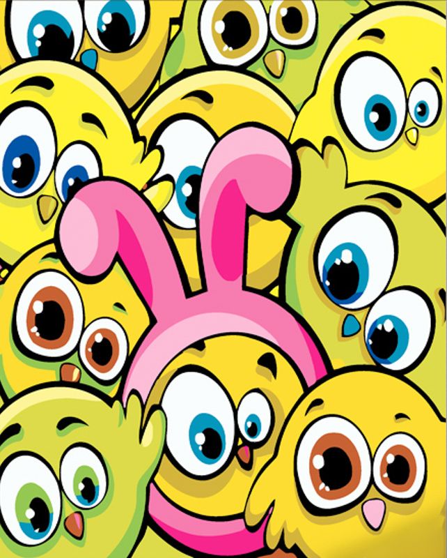 Картина за номерами Strateg ПРЕМІУМ Жовті малюки розміром 30х30 см (ES114)