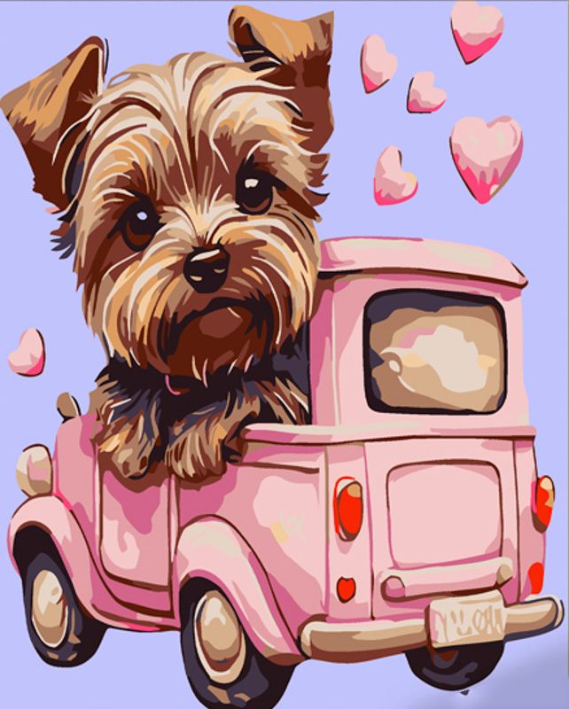 Картина за номерами Strateg ПРЕМІУМ Маленький Йорк розміром 30х30 см (ES158)