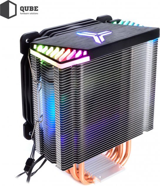 Кулер процесорний QB-OL1400 (92mm/4pin/900-2300RPM/30.5Dba/4 тепл. трубки/3pin 5V ARGB