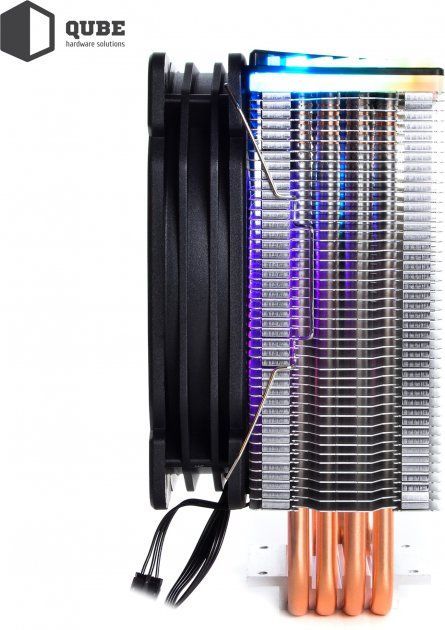 Кулер процесорний QB-OL1400 (92mm/4pin/900-2300RPM/30.5Dba/4 тепл. трубки/3pin 5V ARGB