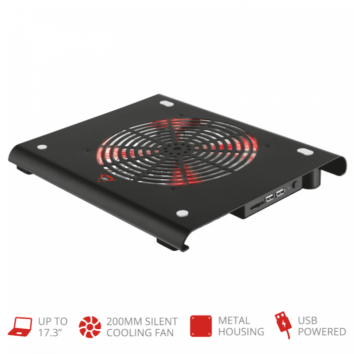 Підставка-охолоджувач Trust GXT 277 Genic Laptop Cooling Stand до-17"
