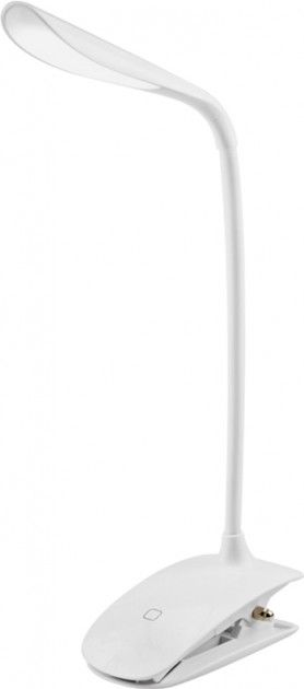 Лампа настільна LED-лампа ColorWay Flexible & Clip із влаштованим  акумулятором White