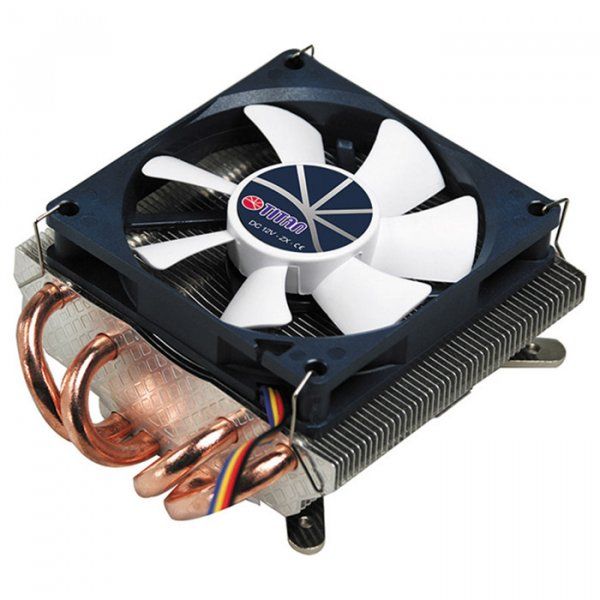 Кулер процесорний Titan TTC-NC25TZ/PW/V2(RB) універсальний Intel/AMD, 2 heatpipes, PWM, Ultra profile 106 x 95 x 46 мм