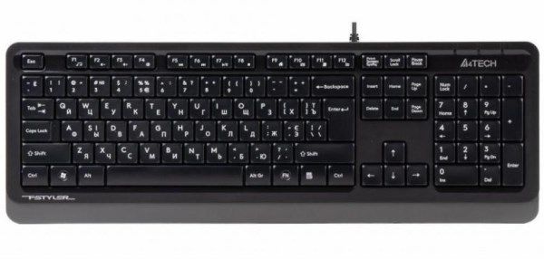 Клавіатура A4Tech FK10 (Grey) Fstyler Sleek MMedia Comfort, USB, Black+Grey, (US+Ukrainian+Russian)  (4711421942959)