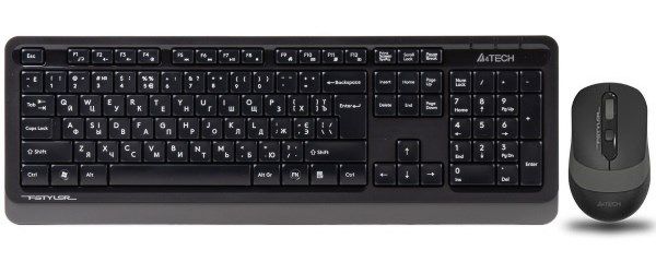 Клавіатура+миша безпровідні A4Tech FG1010 (Grey) Fstyler Black+ Grey USB (4711421943512)