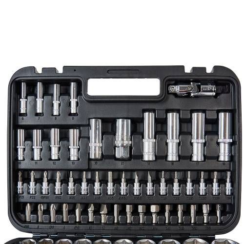 Набір головок торцевих 1/4″ та 1/2″ 94 предмети Vitals Master