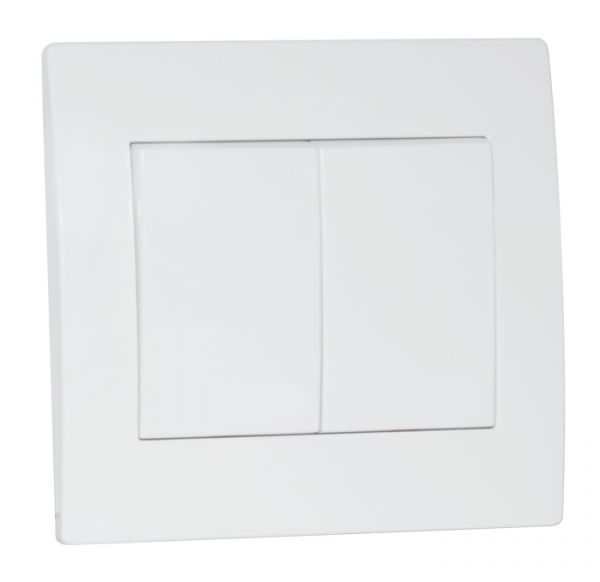 Вимикач SVEN Home SE-104 подвійний прихованого типу білий