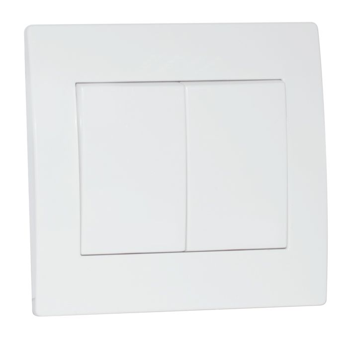 Вимикач SVEN Home SE-104 подвійний прихованого типу білий