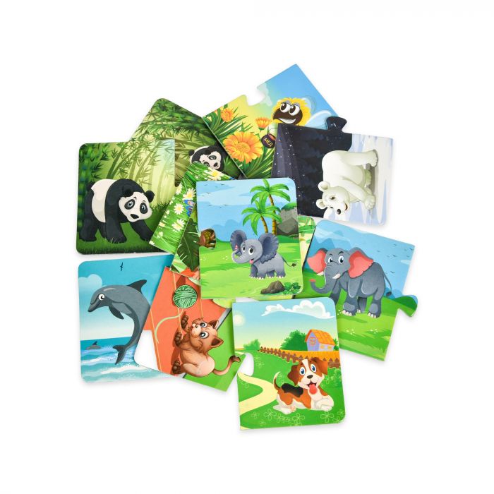 Навчальні пазли Strateg Хто чия мама? 36 пазлів українською мовою (30701)