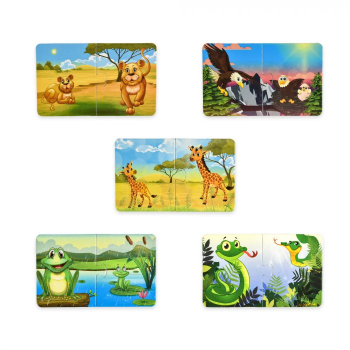 Навчальні пазли Strateg Хто чия мама? 36 пазлів українською мовою (30701)