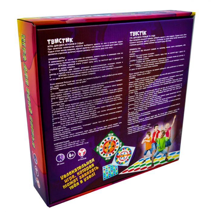 Розважальна гра твістер Strateg ТвісТік 2 в 1 російською мовою (30500)