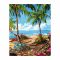 Картина за номерами Strateg ПРЕМІУМ Гавайські будні з лаком розміром 40х50 см VA-3075