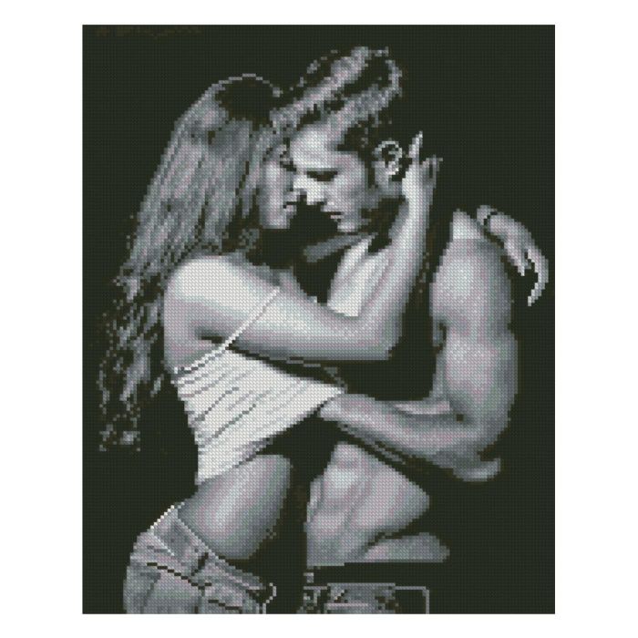 Алмазна мозаїка Strateg ПРЕМІУМ Почуття закоханих 40х50 см FA40839