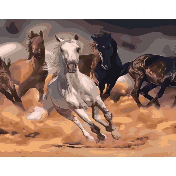 Картина за номерами Strateg ПРЕМІУМ Швидкість з лаком розміром 40х50 см SY6411