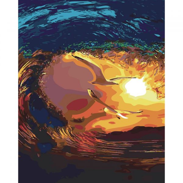 Набір для розпису по номерах SY6513 "Лови хвилю!", розміром 40х50 см