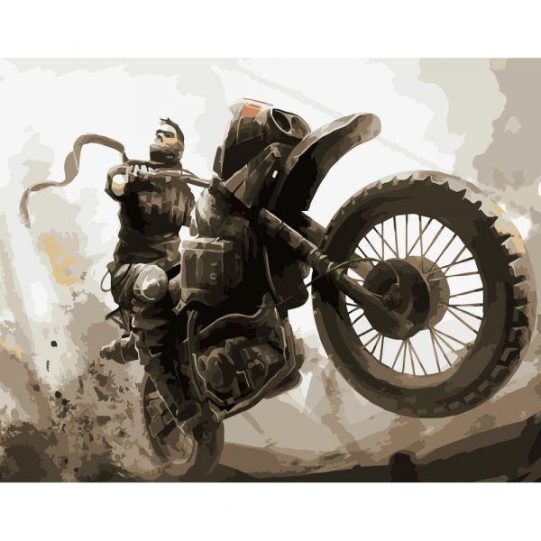 Набір для розпису по номерах Примарний гонщик Strateg розміром 40х50 см (DY206)