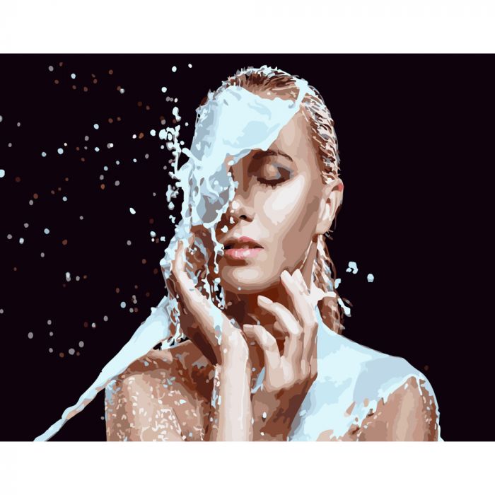 Набір для розпису по номерах Пристрасть з молоком Strateg розміром 40х50 см (GS190)