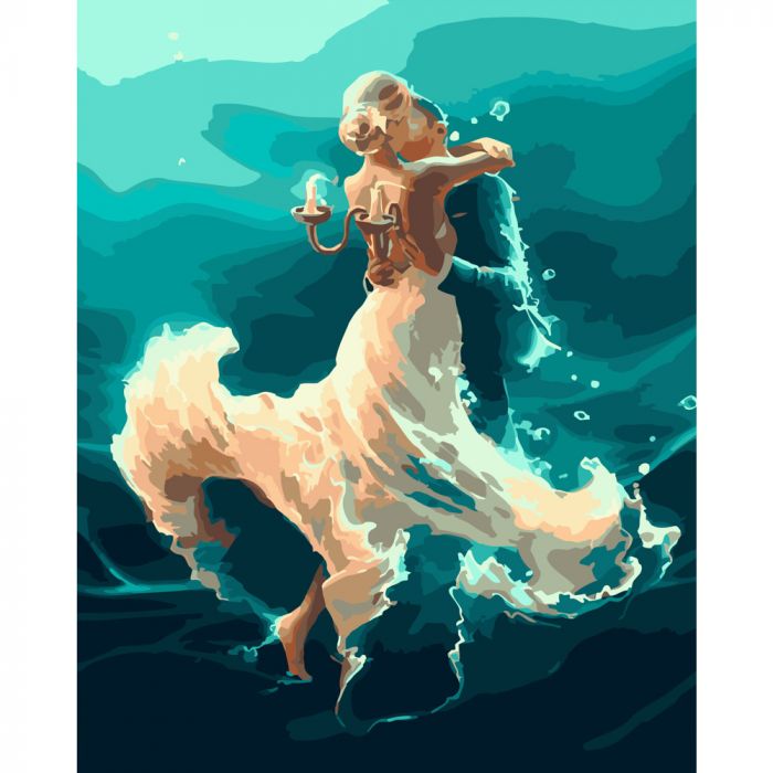 Картина за номерами Strateg ПРЕМІУМ Весільний танок розміром 40х50 см (GS203)