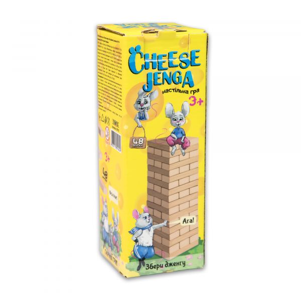 Настільна гра Strateg Дженга &amp;quot;Cheese Jenga&amp;quot; 48 брусків (30718)