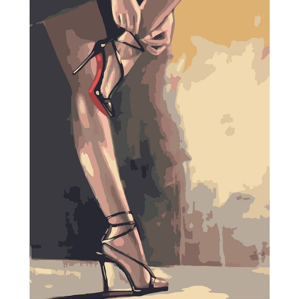 Набір для розпису по номерах На підборах Strateg розміром 40х50 см (DY259)