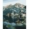 Картина за номерами Strateg ПРЕМІУМ Озеро та гори розміром 40х50 см (GS496)