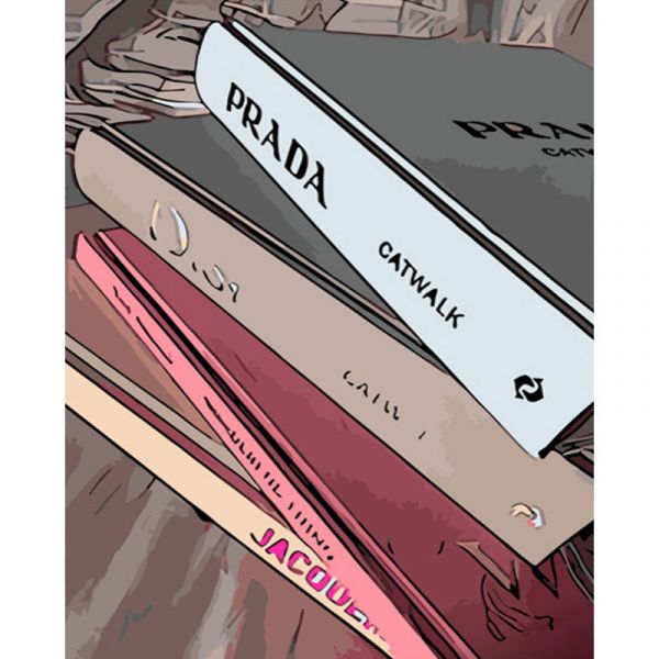 Набір для розпису по номерах Книги на столі Strateg розміром 40х50 см (GS751)