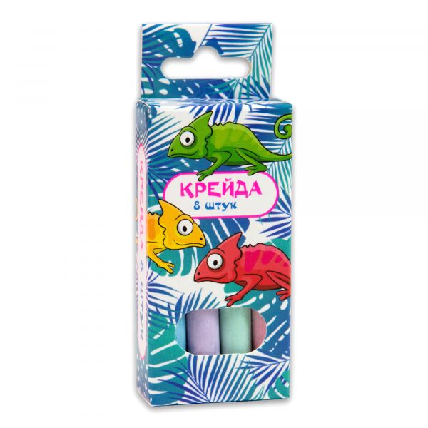 Крейда Strateg Маленька кругла різнокольорова - 8 штук (50104)