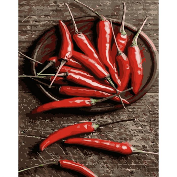 Набір для розпису по номерах Перець чилі Strateg розміром 40х50 см (DY393)