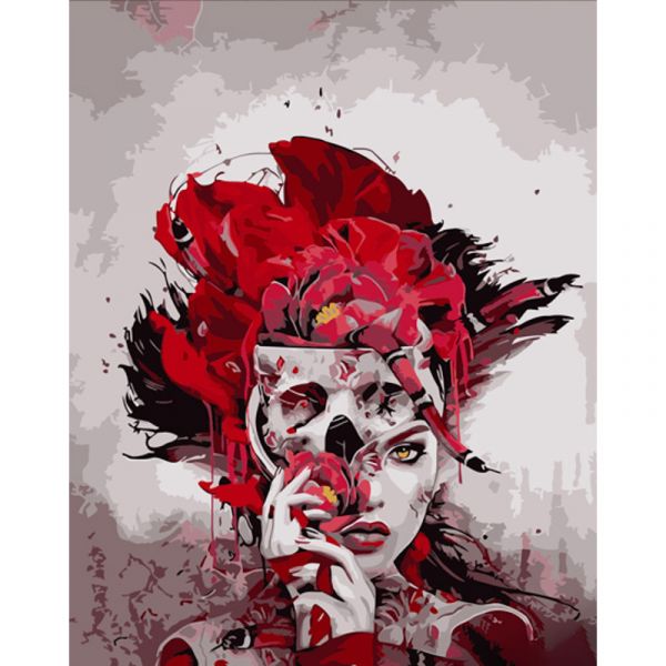 Набір для розпису по номерах За маскою Strateg розміром 40х50 см (DY398)