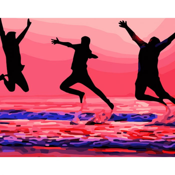 Набір для розпису по номерах Морський відпочинок Strateg розміром 40х50 см (GS819)