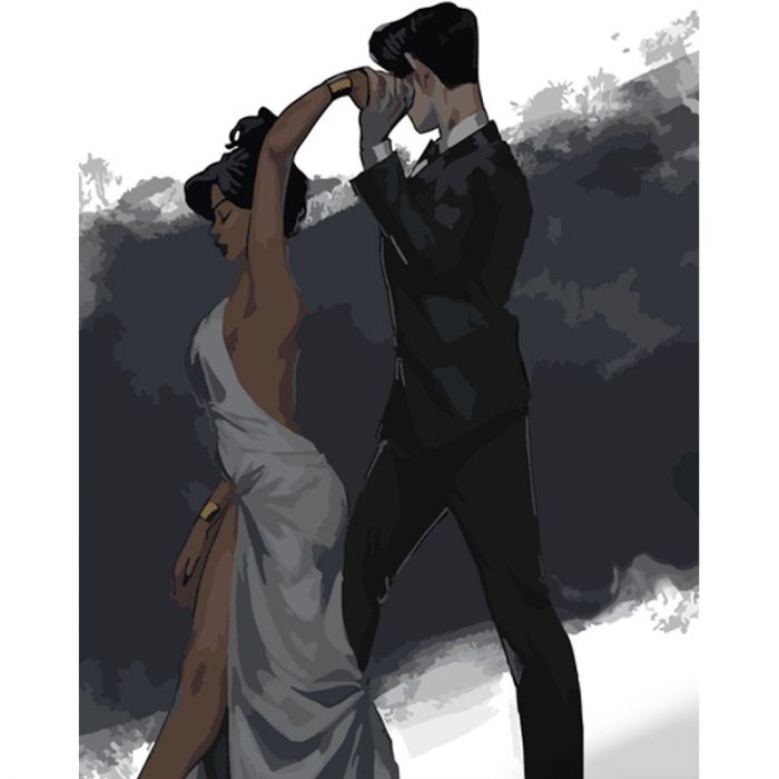 Картина за номерами Strateg ПРЕМІУМ Чуттєве танго розміром 40х50 см (GS839)