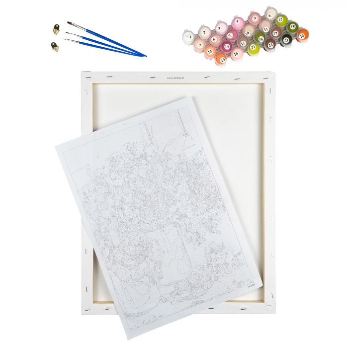 Набір для розпису по номерах Східна краса Strateg розміром 40х50 см (GS1083)
