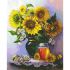 Алмазна картина Strateg ПРЕМІУМ Мед та соняхи розміром 40х50 см (L-023)
