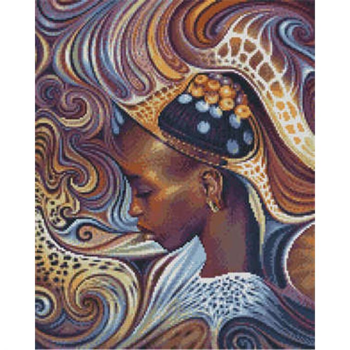 Алмазна картина Strateg ПРЕМІУМ Сила подиху розміром 40х50 см (L-120)