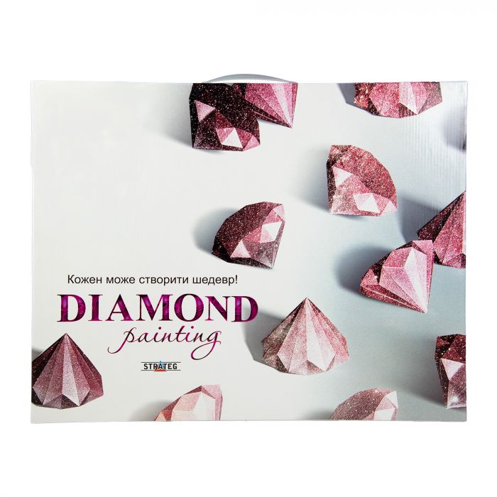 Набір для творчості алмазна картина Рожевий павич Strateg розміром 40х50 см (L-258)