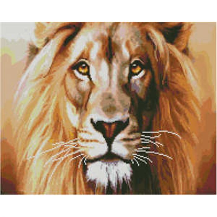 Набір для творчості алмазна картина Мудрий лев Strateg розміром 40х50 см (L-376)