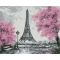 Алмазна картина Strateg ПРЕМІУМ Квітучий Париж розміром 40х50 см (L-426)