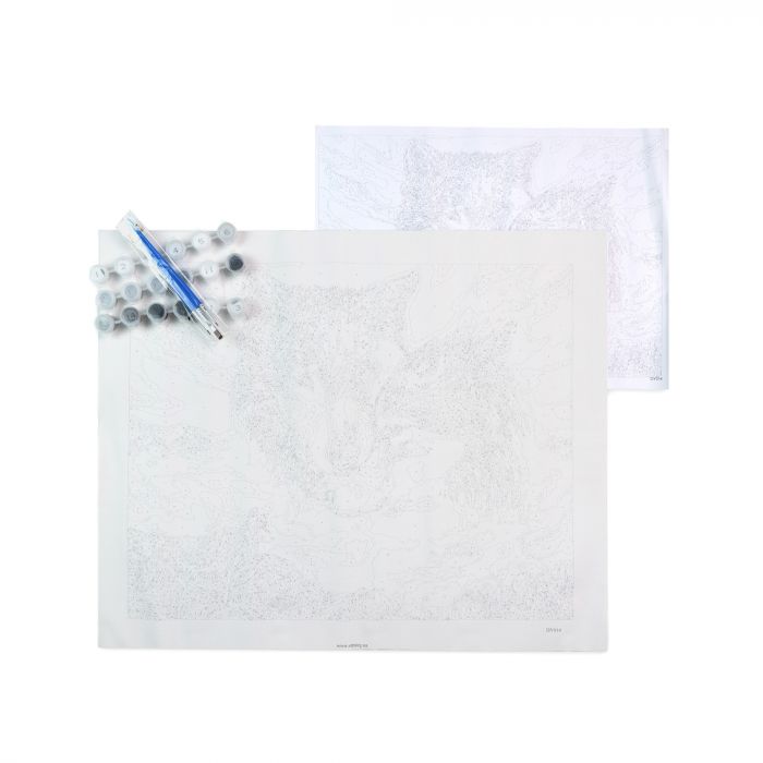 Картина за номерами Strateg ПРЕМІУМ Поп-арт тигр без підрамника розміром 40х50 см (BR003)