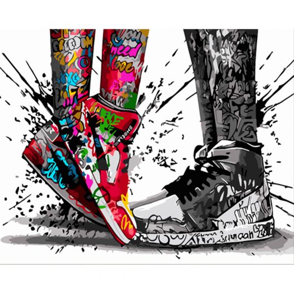 Картина за номерами Strateg ПРЕМІУМ Кохання в Jordan з лаком розміром 30х40 см (SS6789